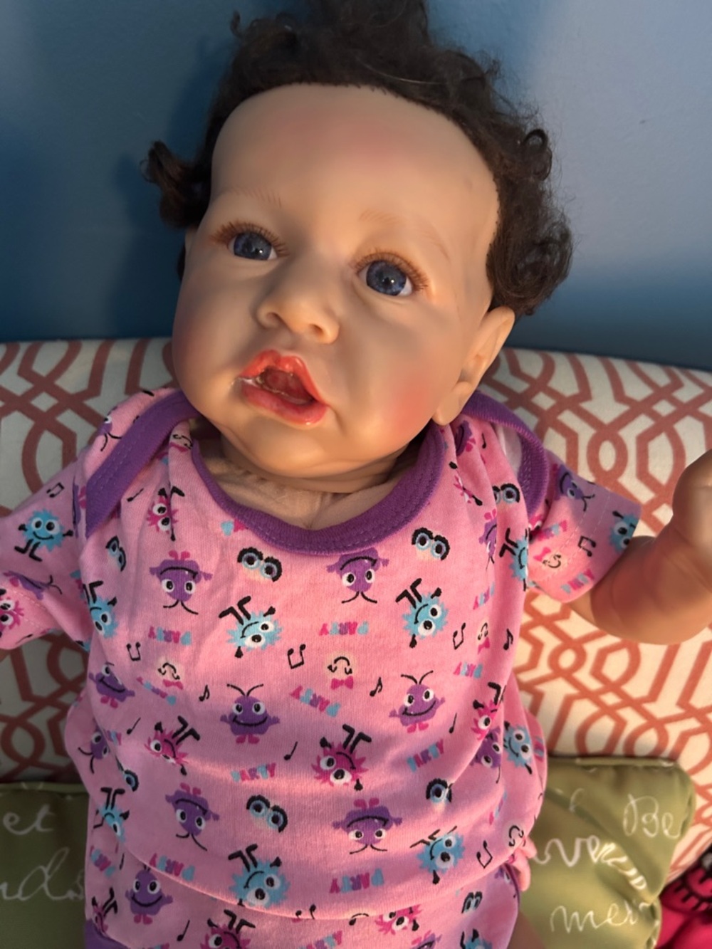 Baby Doll with Patterned Onesie - Picture 2 of 16